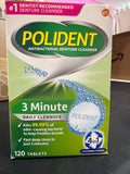 Paula antibacterial, denture cleaner, three minute daily cleanser, four and one cleaning powder, 120 tablets ￼