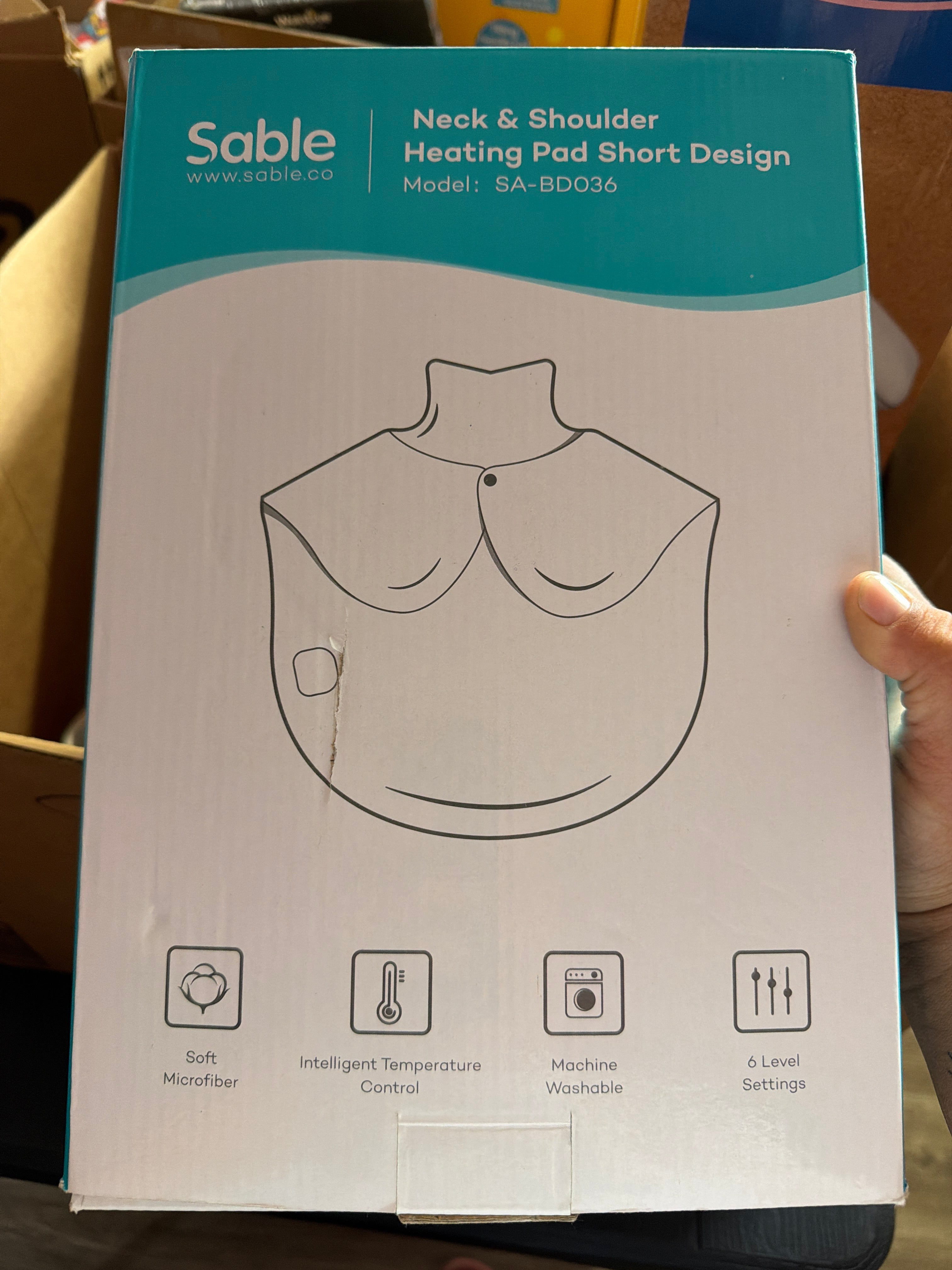 Sable neck and shoulder heating pad short design