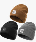 FURTALK 3 Pack Toddler Kids Beanie Baby Winter Hat Knit Boys Girls Kids Embroidered Warm Cap