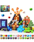 150 pcs 0.8inch Magnetic Blocks with 24 Light Blocks - Easter Toys for Kids, Boys and Girls, Magnetic Building Blocks Cubes, Stacking Magnets, Birthday Gifts for Boys and Girls Age 3+ Years Old