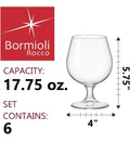 Bormioli Rocco Riserva Cognac Glasses, Set of 6