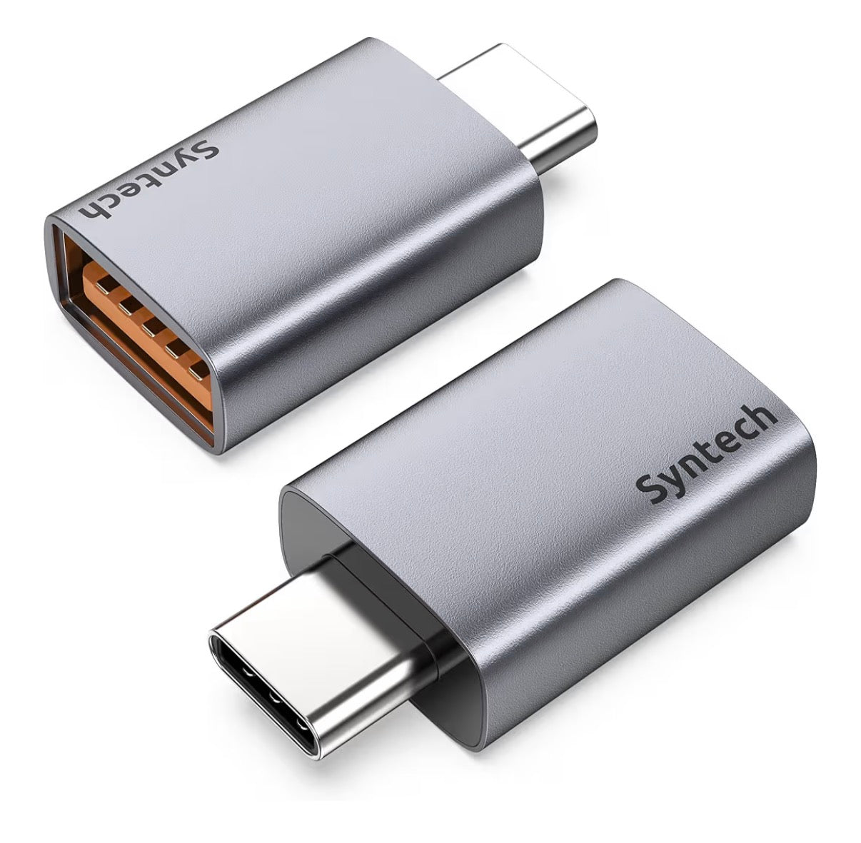 Syntech USB C to USB Adapter (2 Pack), 10Gbps USB3.2 Gen 2 Fit Side by Side, Type C Male to A 3.2 Female Adapter Compatible with iPhone 17e 17 Pro Max/iPad/iMac/MacBook Pro & Thunderbolt 5/4 Devices