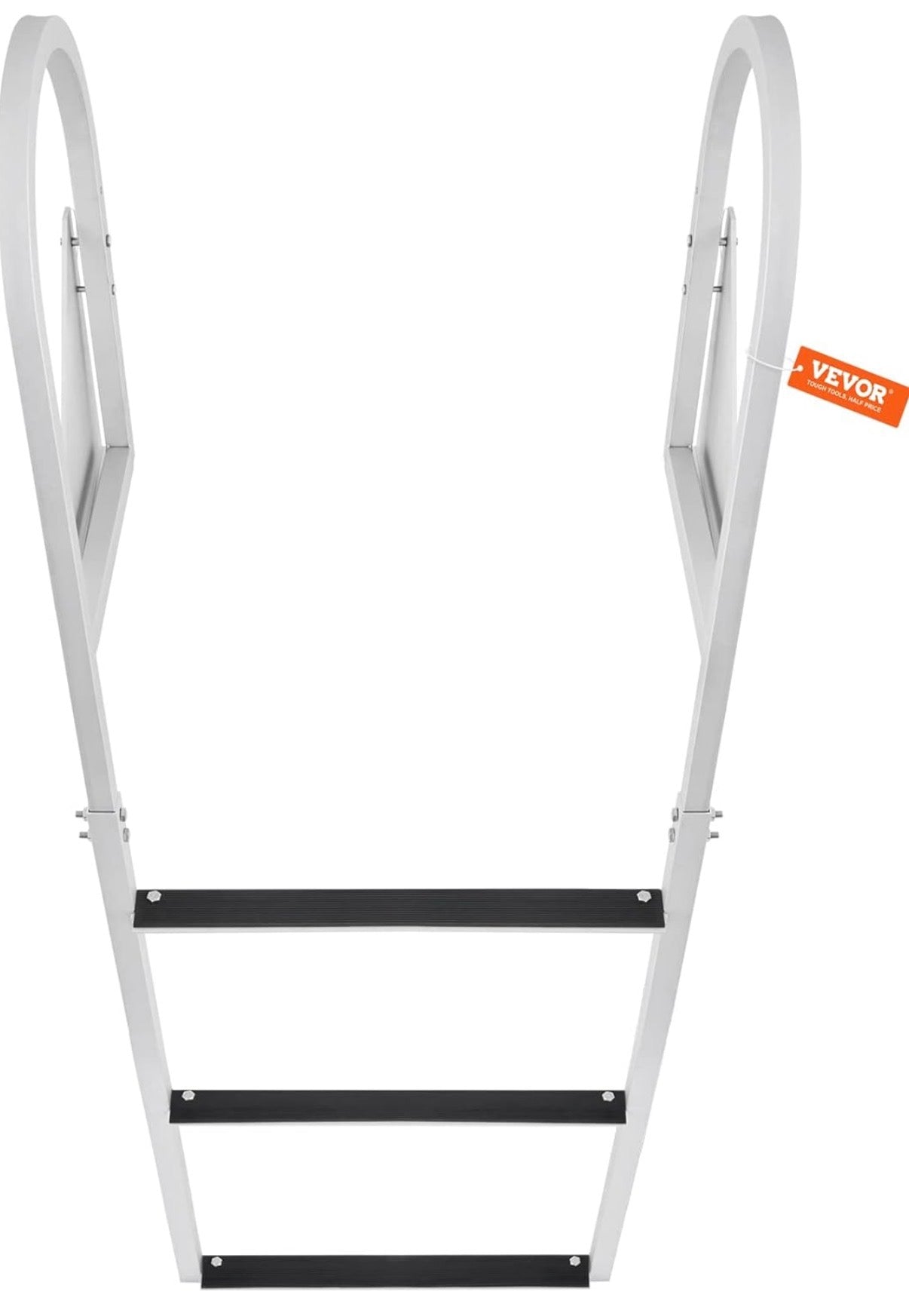 VEVOR Dock Ladder Flip-Up 3 Steps, 350 Ibs Load Capacity,